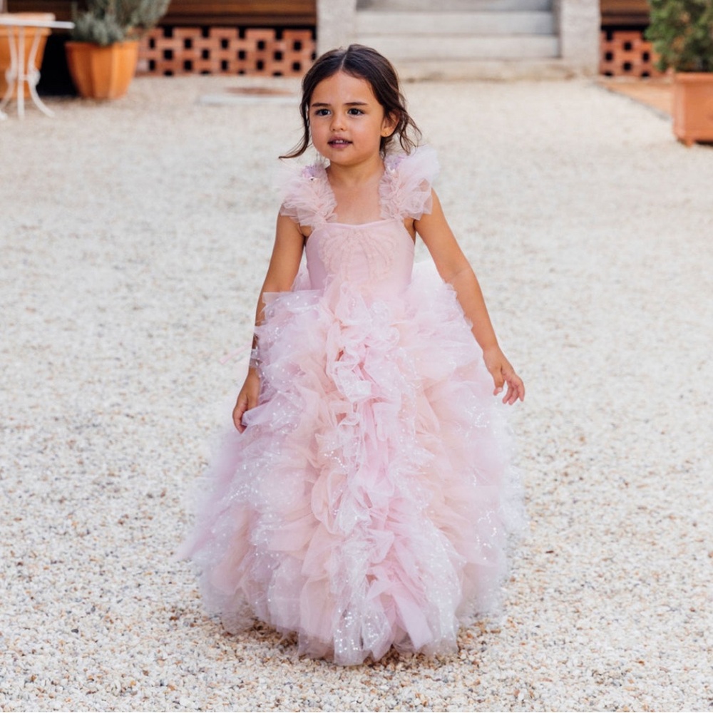 Light pink flower girl dress